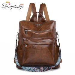 Zaini di lusso di marca zaino impermeabile in morbida pelle stile Preppy borse per giovani studenti multifunzione Mochilas Feminina Sac A Dos