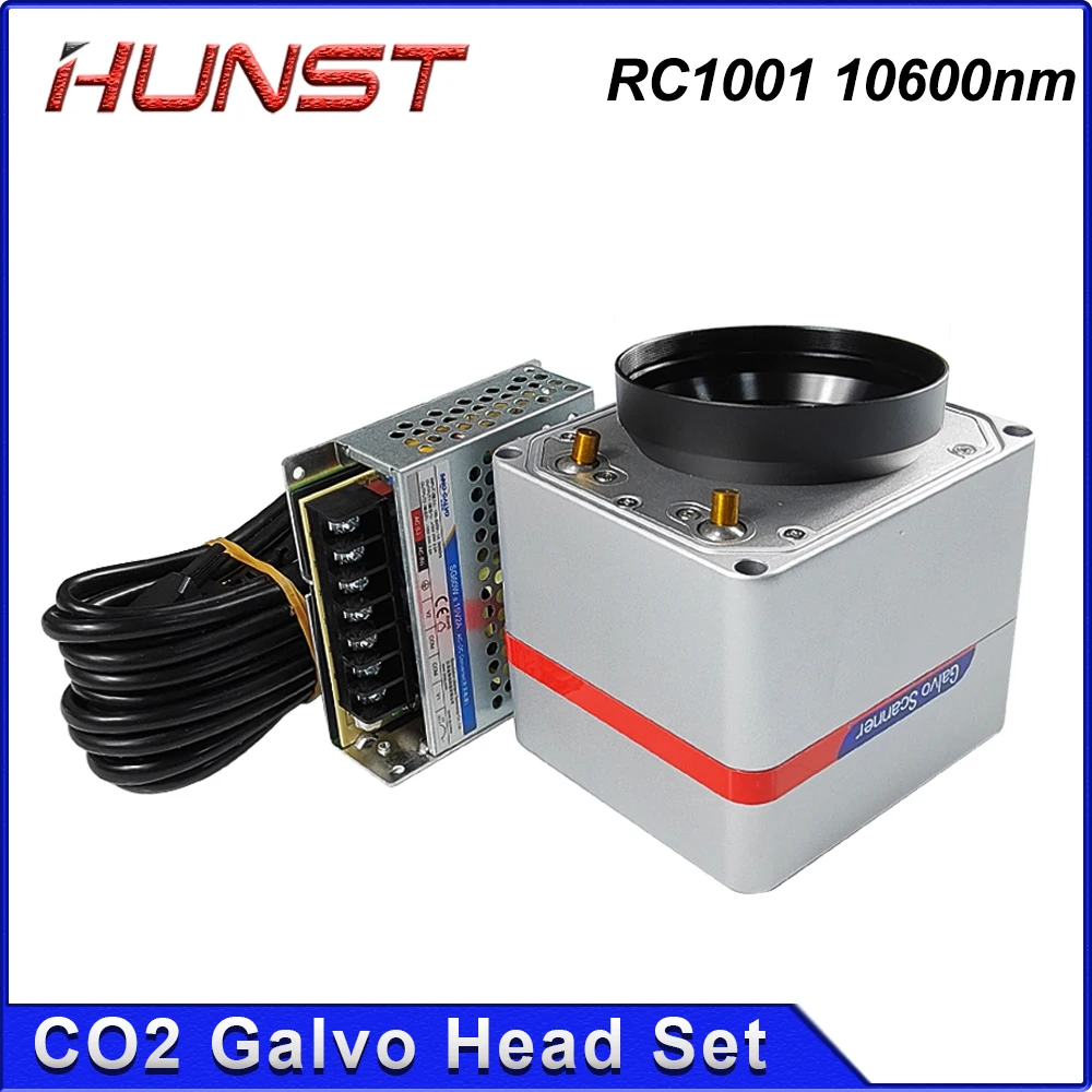 Hunst SINO-GALVO RC1001 CO2 Laser Scan Galvo Head Set 10600nm Aperture 10mm Galvanometer Scanner with Power Supply