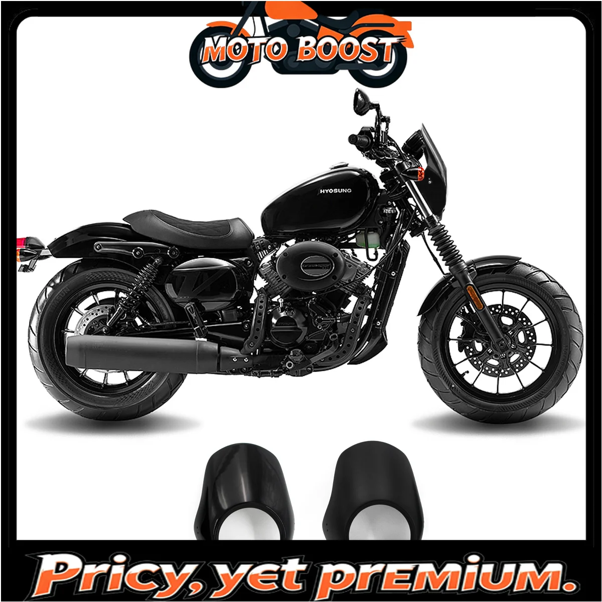 

Customized For Hyosung GV125S GV300S Motorcycle Round Headlight Windscreen Cover ABS Plastic Screen Fairing Windshield