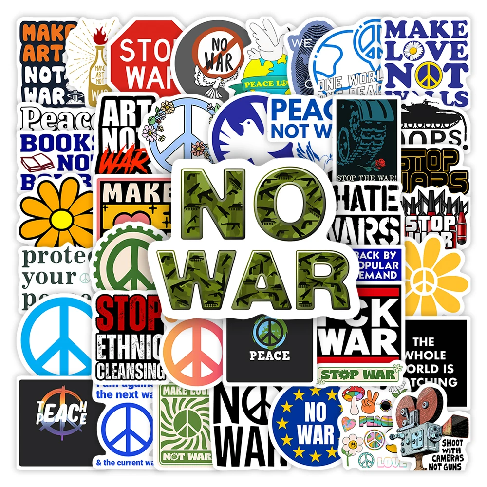 Anti Stop War Peace Stickers Love Dove DIY Kids Toys Gift Decoration Decal for Laptop Phone Scrapbook Journal Bottle Waterproof