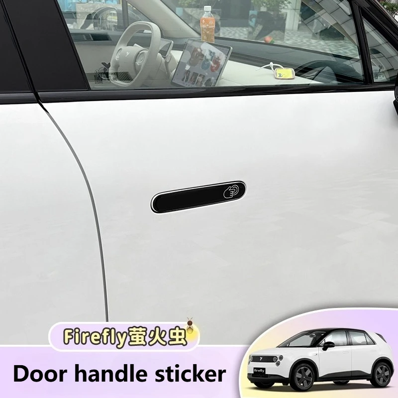

For NIO Firefly Door Handle Sticker Car Body Anti-dirt Protective Stickers Door Opening Prompt Special Accessories