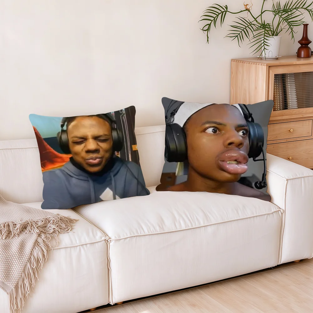 Funny Anchor iShowSpeed cushion cover Square Office Bedroom Headboard Sofa Living Room Backrest Cushions Sleeping Pillows