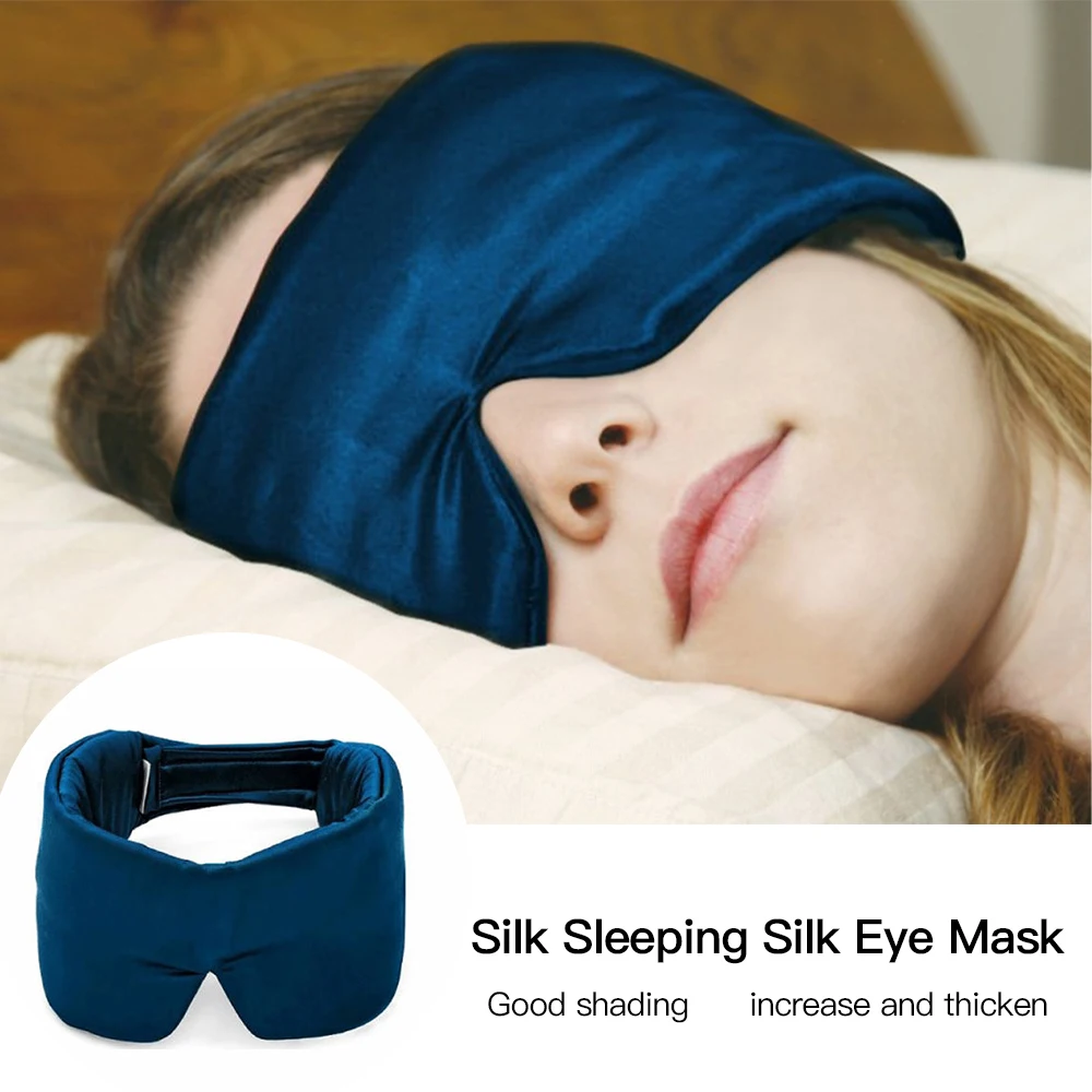 100% seta naturale gelso maschera per dormire benda per gli occhi in seta Eyeshade portatile da viaggio benda per gli occhi copertura per gli occhi