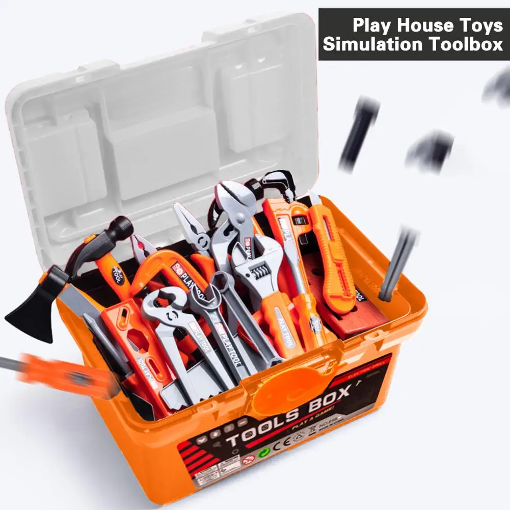 Caixa de ferramentas elétrica para crianças, Conjunto interativo de aprendizado, Pretend Play for Boys, Chainsaw, Screwdriver Cutter, Fun Storage Tool Set, 43PCs por conjunto