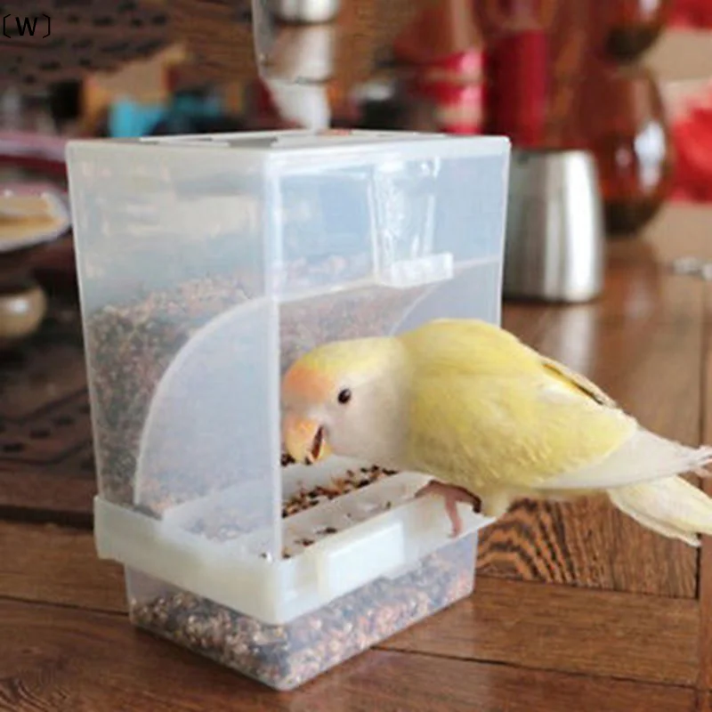 

〔W〕Proof Bird Poultry Feeder Automatic Acrylic Food Container Parrot Pigeon Splash 〔Winter1〕