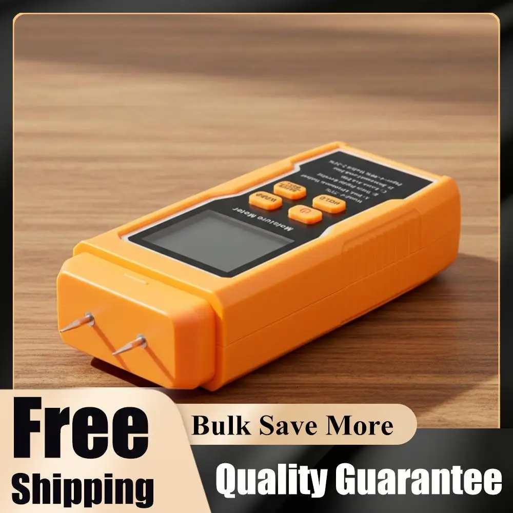 

Цифровой гигрометр-термометр настенный с двумя щупами для измерения влажности древесины, бетона и строительных материалов