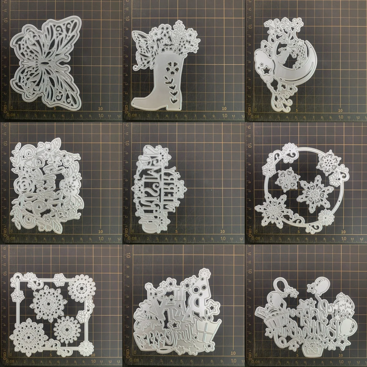 9 kinds Flowers butterfly gear Metal Cutting Dies Stencils For DIY Scrapbooking Decorative Embossing Handcraft Die CutsTemplate