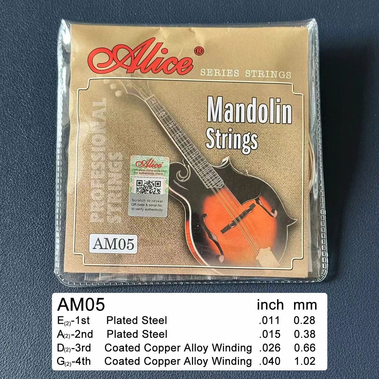 Mandolin Strings Plated Steel Silver-plated Copper Alloy Wound Bright Tone and Easy Playability for Mandolin Parts & Accessories