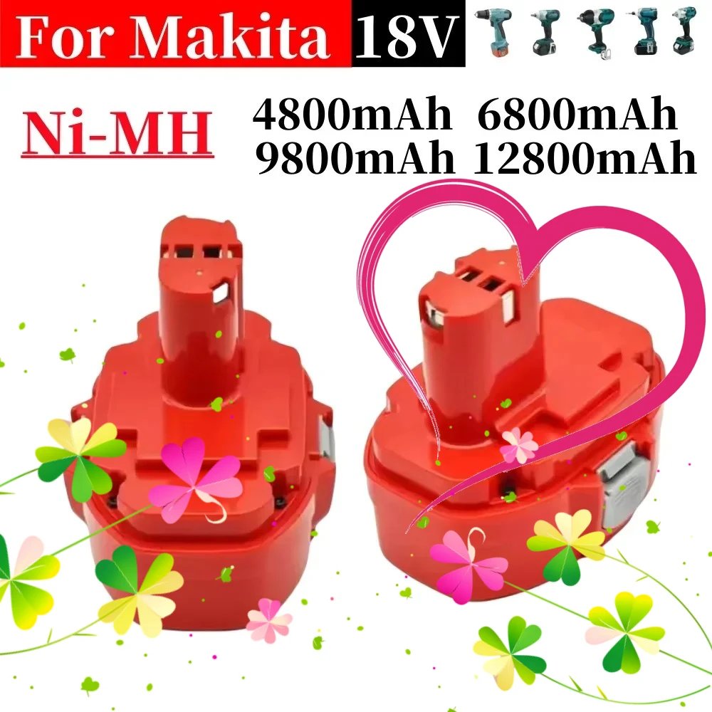 For Makita PA18 Replacement 18V 4800mAh-12800mAh Ni-MH Battery 1822 1823 1834 1835 192827-3 192829-9 193159-1 193140-2