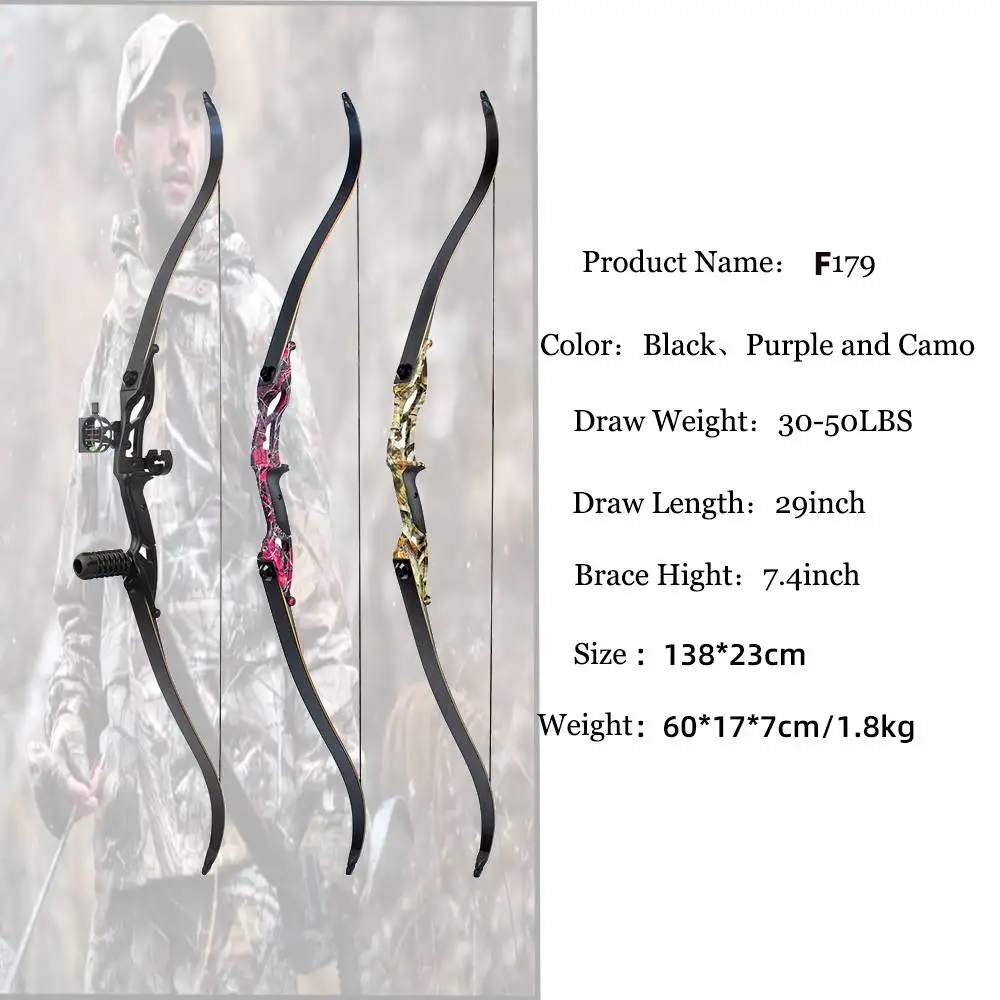 

Metal Recurve Bow F179 Junxing Archery Bow and Arrow Professional Hunting with Recurve Bow Archery