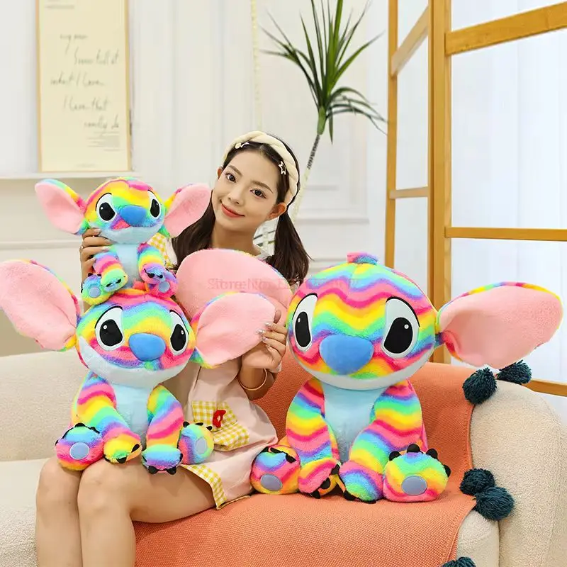 30-50cm disney lilo & ponto brinquedos de pelúcia kawaii anime dos desenhos animados plushie bonecas arco-íris ponto travesseiros presente aniversário das crianças