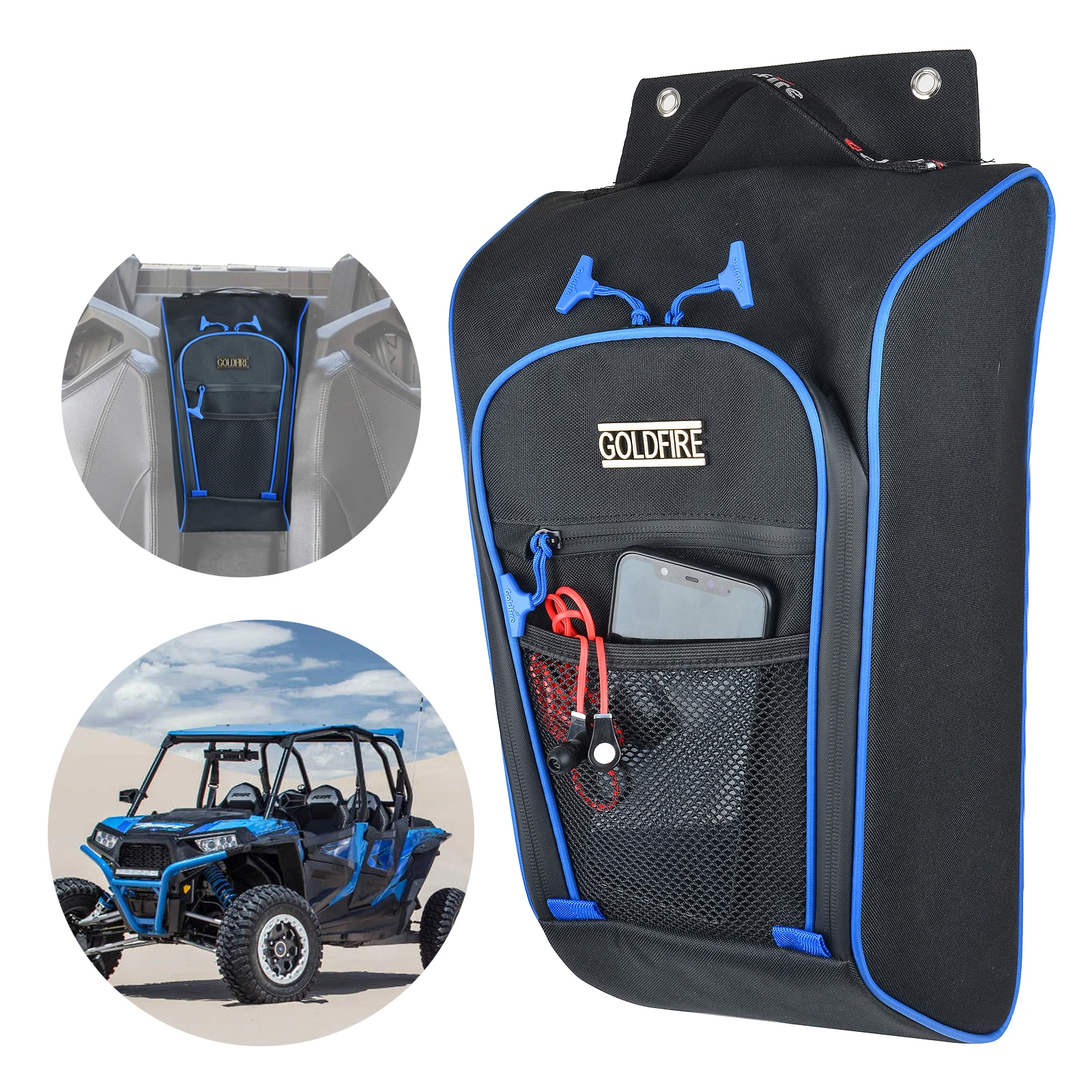 UTV Accessories Waterproof 1680D Nylon Cab Pack Center Seat Bag Organizer Storage Bag Fit For UTV Polaris RZR PRO XP 2020-2021