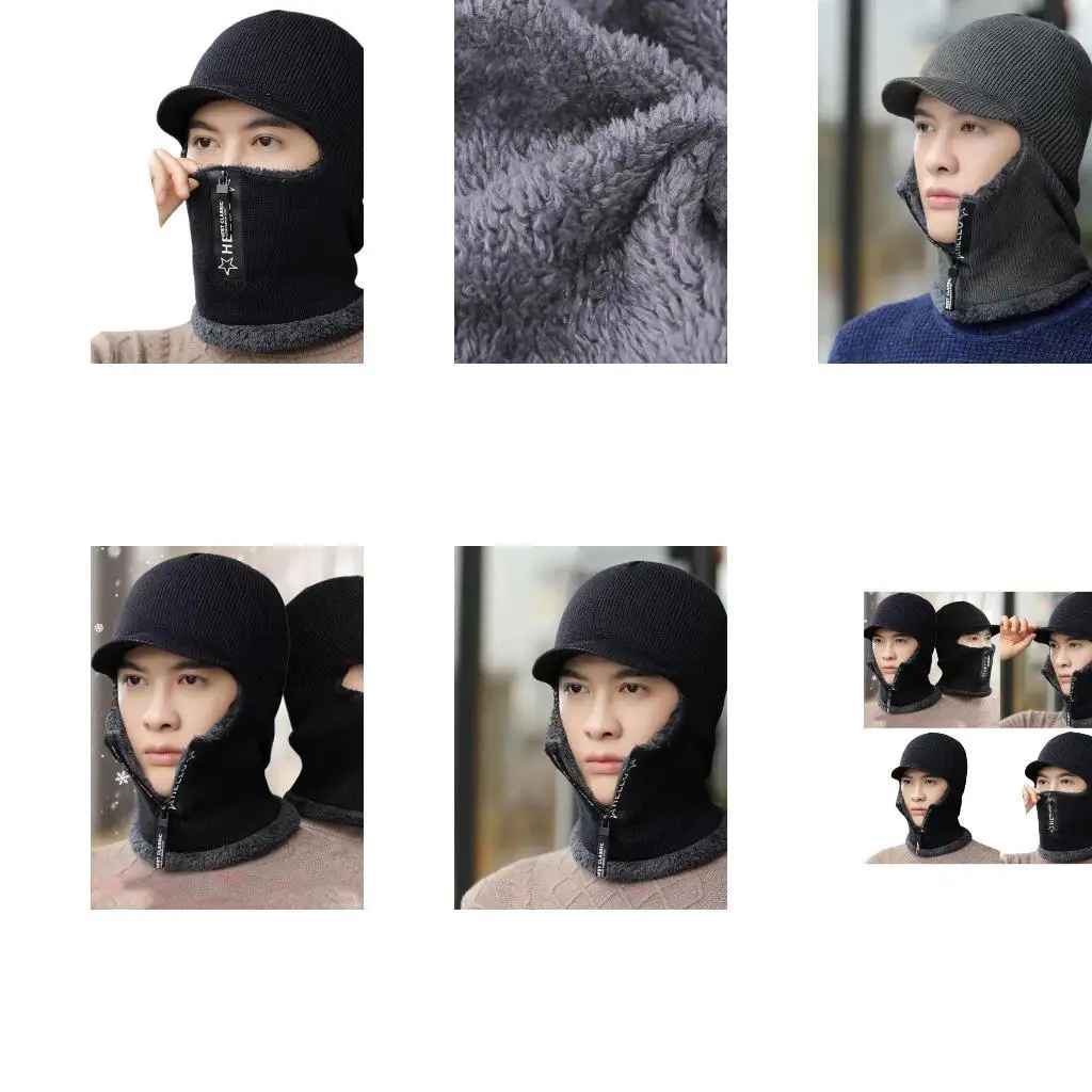 

39BB Multiuse Fleece Liner Skull Hat Hat for Winter Sports Enthusiasts Outdoor Activity Knitted Skull Hat for Cycling Skiing