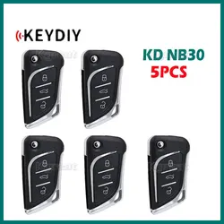 5 sztuk KEYDIY KD NB30 Zdalny kluczyk samochodowy serii NB z wielofunkcyjnym kluczem zdalnym PCF 3 przyciski do programatora kluczy KD900/KD MINI/KD MAX