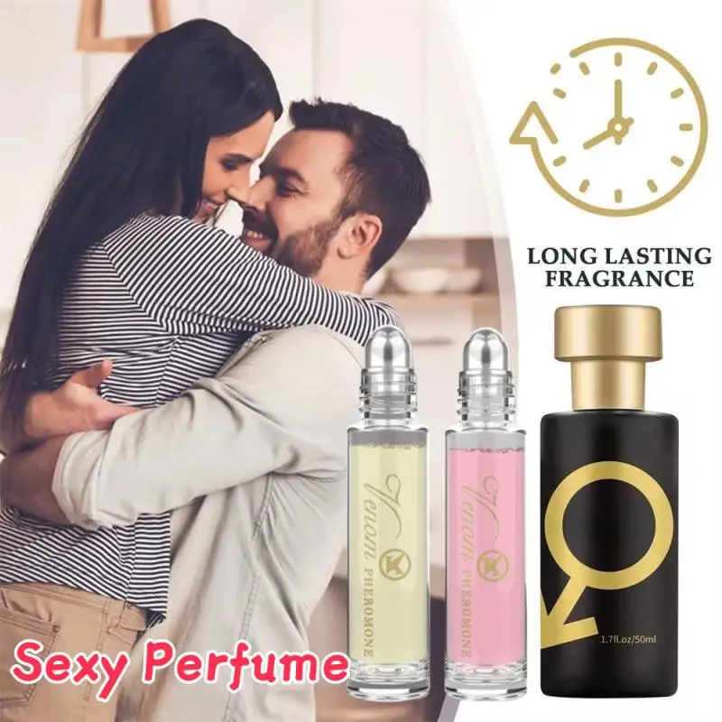 2PC 50ML Sex Fragrance Rolling Ball Golden Lure Pheromone Perfume Dating Flirting Perfume Lasting Fragrance Oil Atmosphere Women