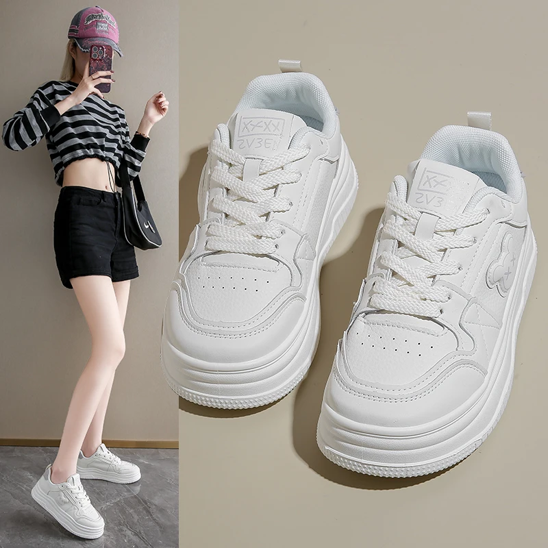 

New Women's Multi-functional Anti-slip Wear Thick Soles Board Shoes Street Fashion Light and Comfortable Casual Sports Shoes