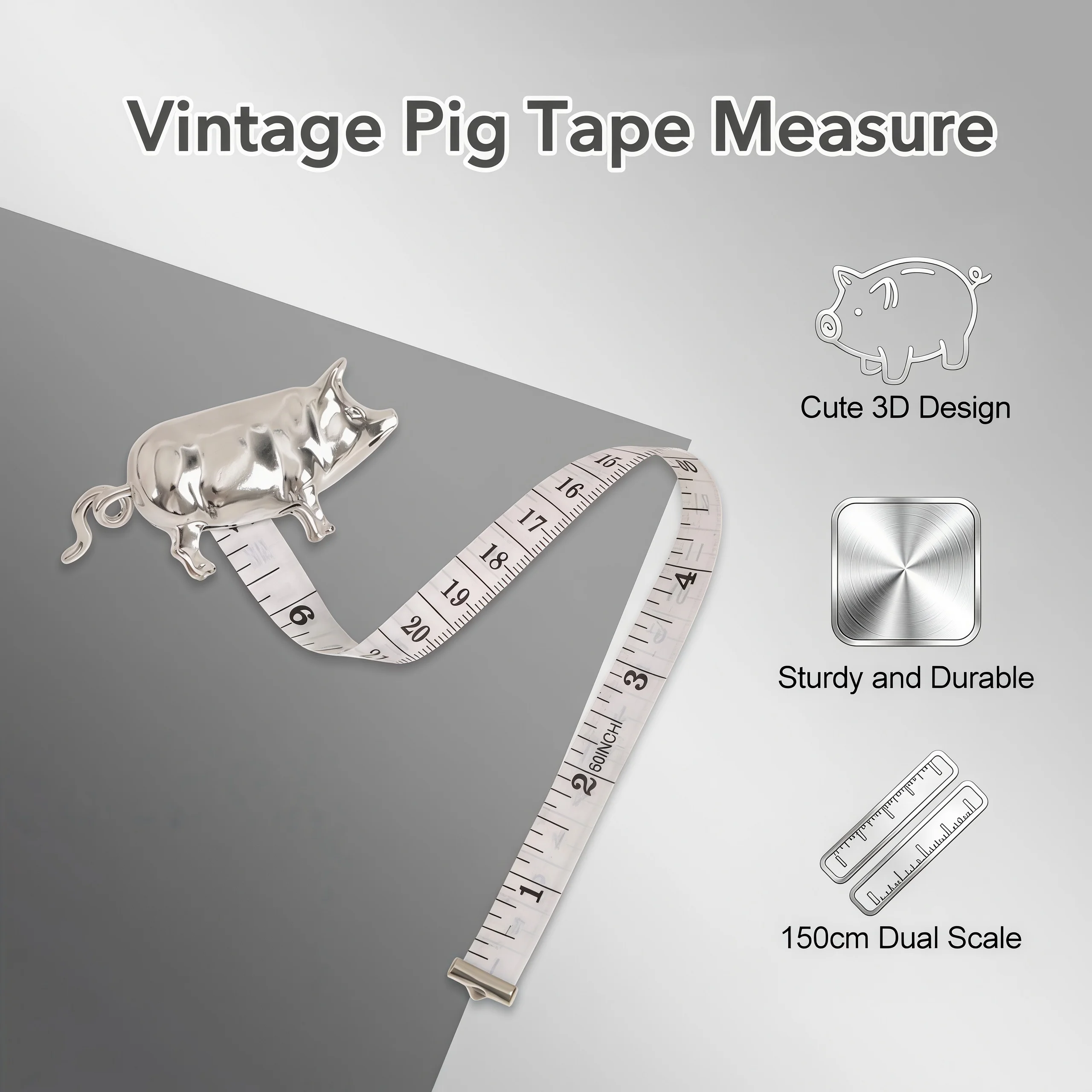 Мини-рулетка в форме свинки, в – обзор и цена Sewing Gauge Ruler