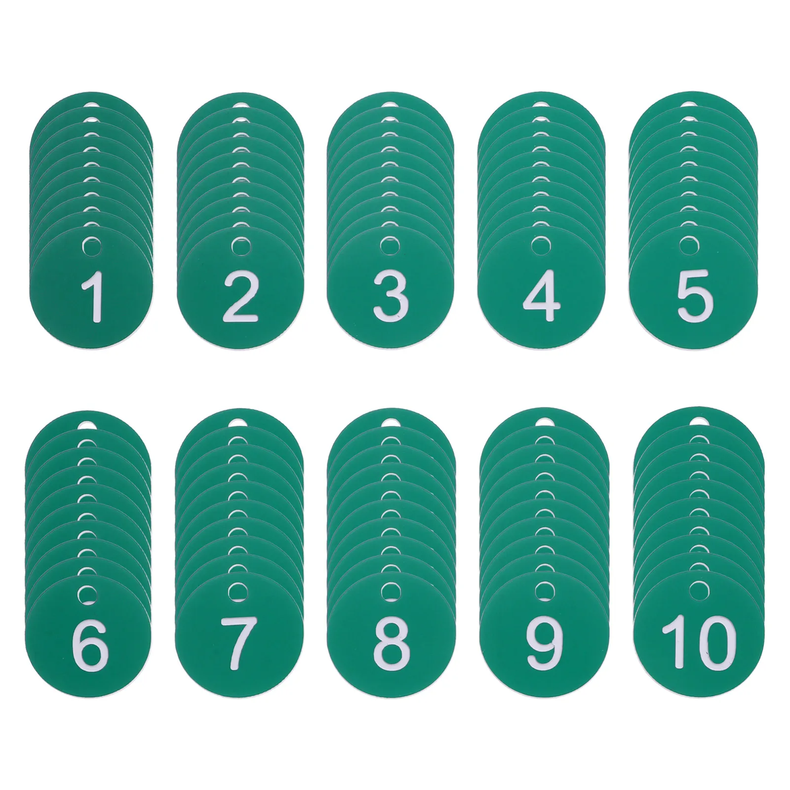 

100pcs NumberPlateTags PlasticKeyLabels RoundNumberedCharms LightweightDurable GymSaunasHotelsSchools StorageOrganization