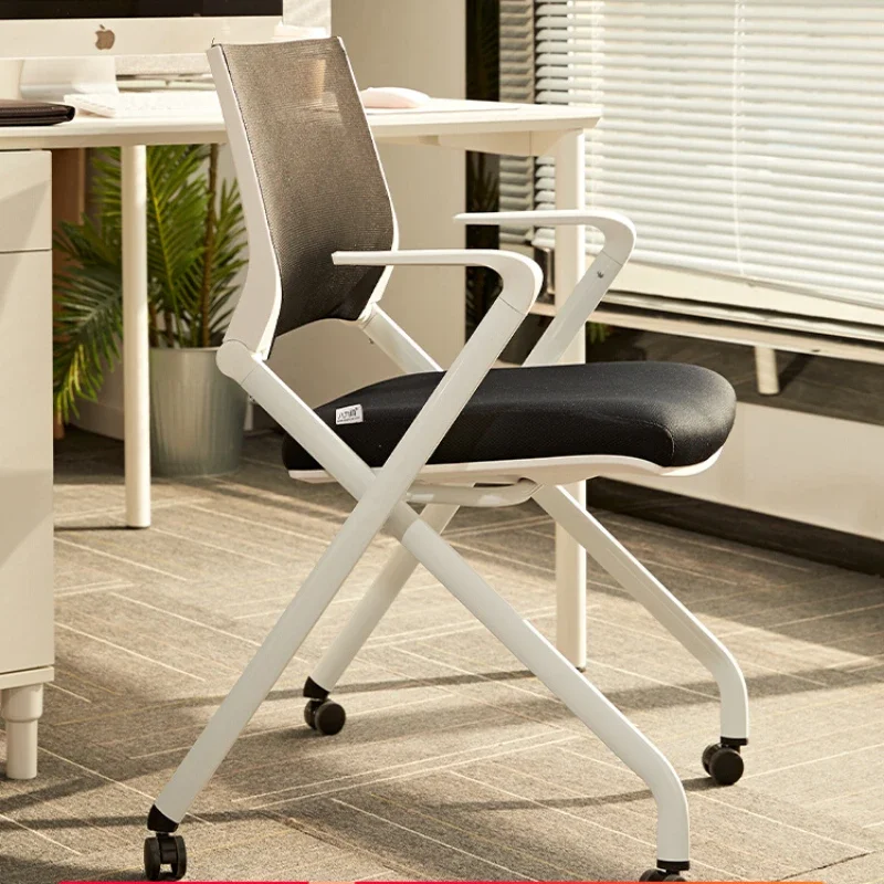 

Computer/office folding chair, conference training pulley, home backrest, learning and sedentary staff chair Office Furniture