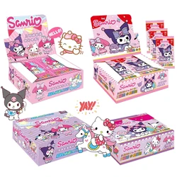 Kawaii Hello Kitty Sanrio Cards Anime Kuromi Cinnamoroll Melody 32bag/Box Cartoon Toys Trading Booster Game Collection Card Gift