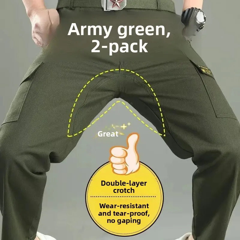 Men's Workwear Pants Casual Canvas Trousers Autumn Wear Resistant Labor Protection Suitable for Office And Construction Sites