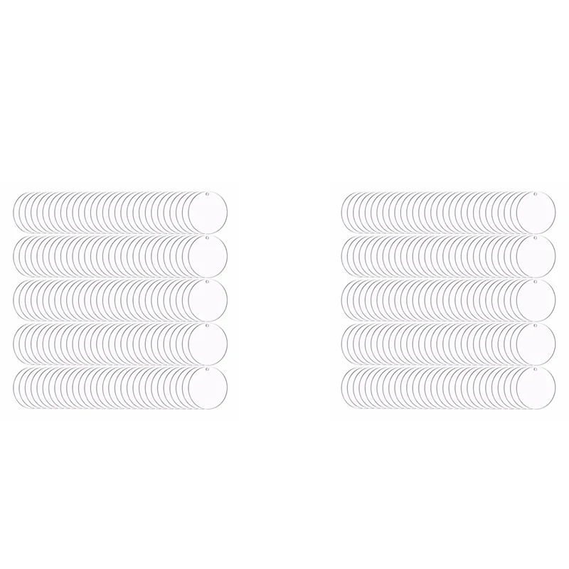 

AA49 400 Pcs Round Acrylic Keychain Blanks 2 Inches Clear Acrylic Circles Discs Transparent For DIY Keychain Craft Project