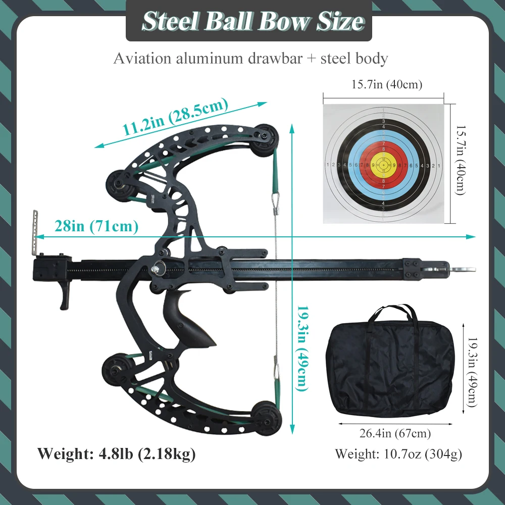 Outdoor Hunting Slingshot Set New-style Repeating Steel-ball Compound Slingshot High-precision Large-scale Slingshot Shooting view 2