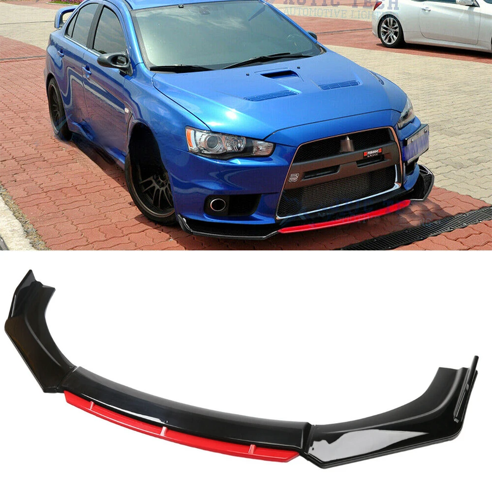 LAICY For Mitsubishi Lancer EVO X 10 08-15 Car Front Bumper Lip Auto Chin Spoiler Splitter Diffuser Body Kits Trim Air Dam