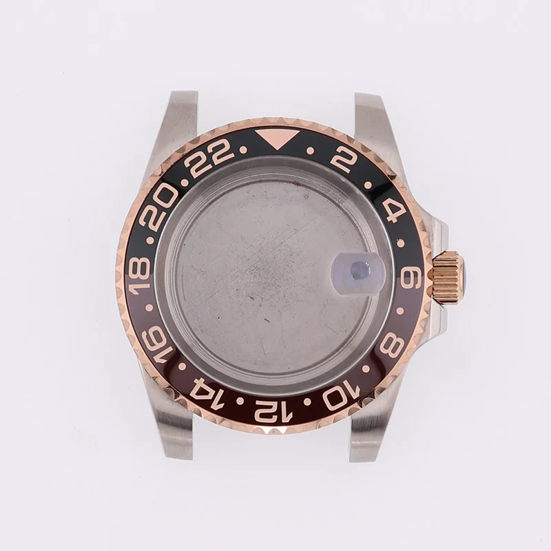 40mm PVD Mid Rose NH36 NH35 NH34 Horloge Accessoires voor Seiko Gevallen heren Horloge Klok Vervangende Onderdelen