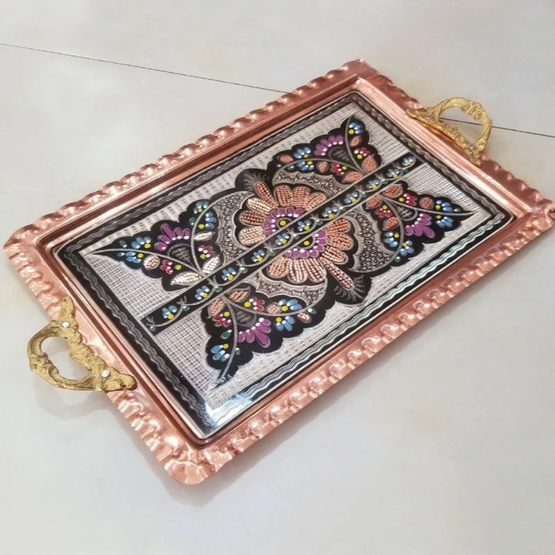 dried fruit plate, snack plate, decorative plate, wall soft decoration, painted handicrafts can be practical