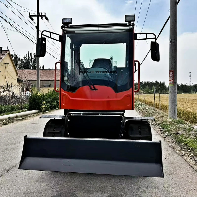 100  Big Farm Crawler Tractor Control Operation Multi-Function Compact Crawler Tractor with Rotary Cultivator