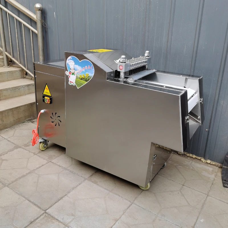 Komercyjna krajalnica do mrożonego mięsa Maszyna do krojenia kostek kurczaka Maszyna do krojenia steków kurczaka Maszyna do krojenia kostek mrożonego mięsa