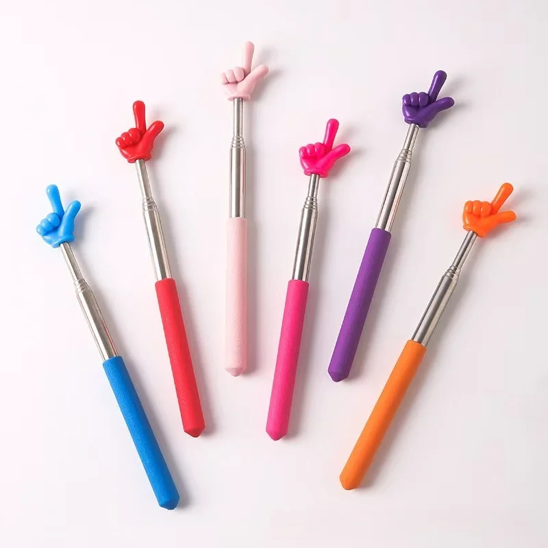 Bâton de lecture rétractable en forme de main, bâton de guidage extensible pour l'enseignement, outil de lecture pour enfants, pointeur pour l'enseignement en classe