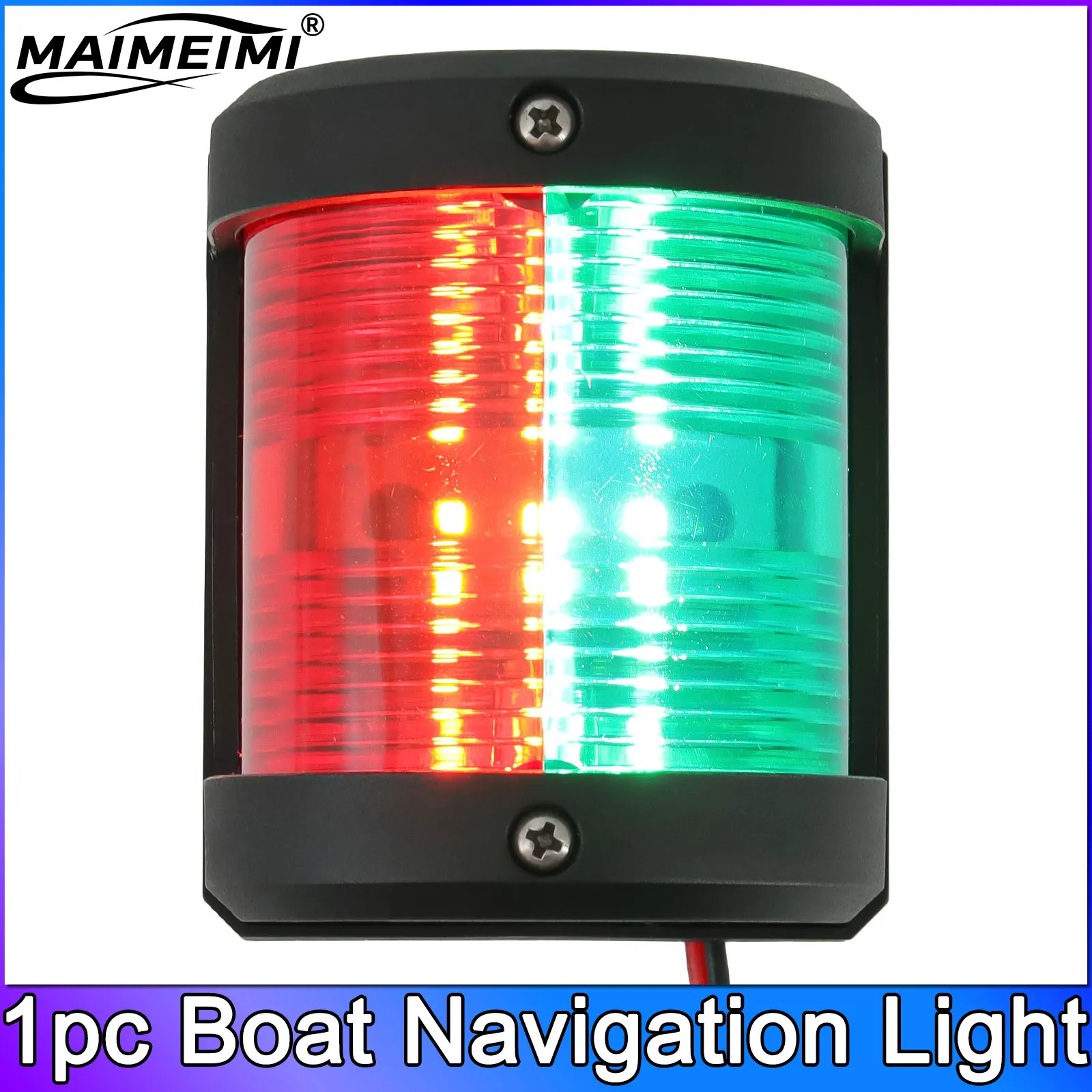 

1pc Boat Navigation Light IP66 Waterproof Sidelight Red Green LED Warning Signal Light for Marine Yacht 12V Bow Signal Light