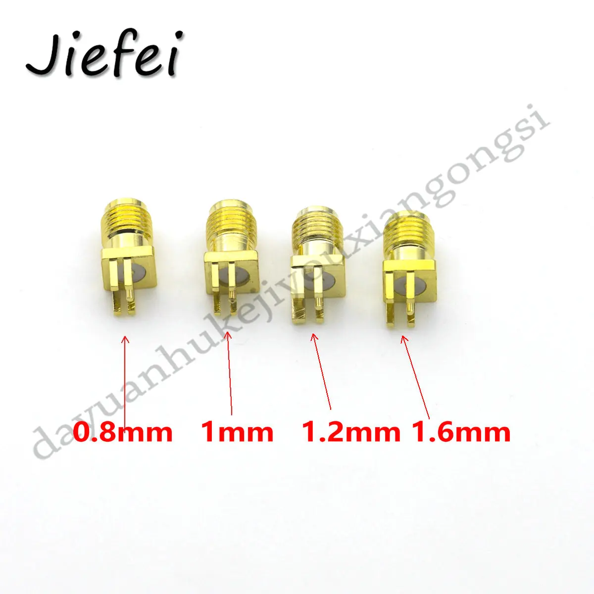 10Pcs SMA Female Jack Connector For 0.8 / 1 / 1.2 / 1.6mm Solder Edge PCB Straight Mount RF Connectors Receptacle Solder