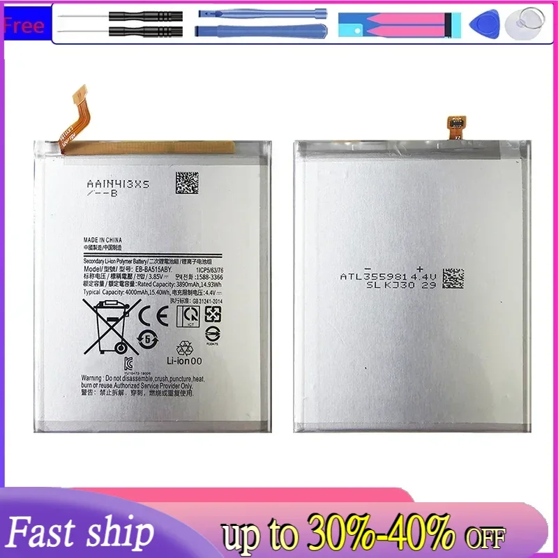 New EB-BA515ABY 4000Mah Replacement Battery For Samsung Galaxy A51 SM-A515 SM-A515F/DSM Batteries + Tools