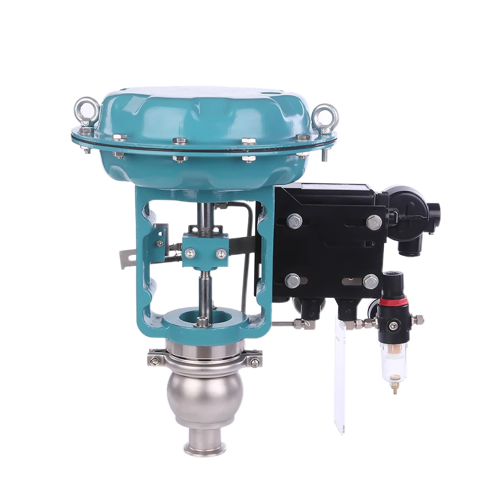 Sanitary stainless steel 316L pneumatic flow control single seat control valve