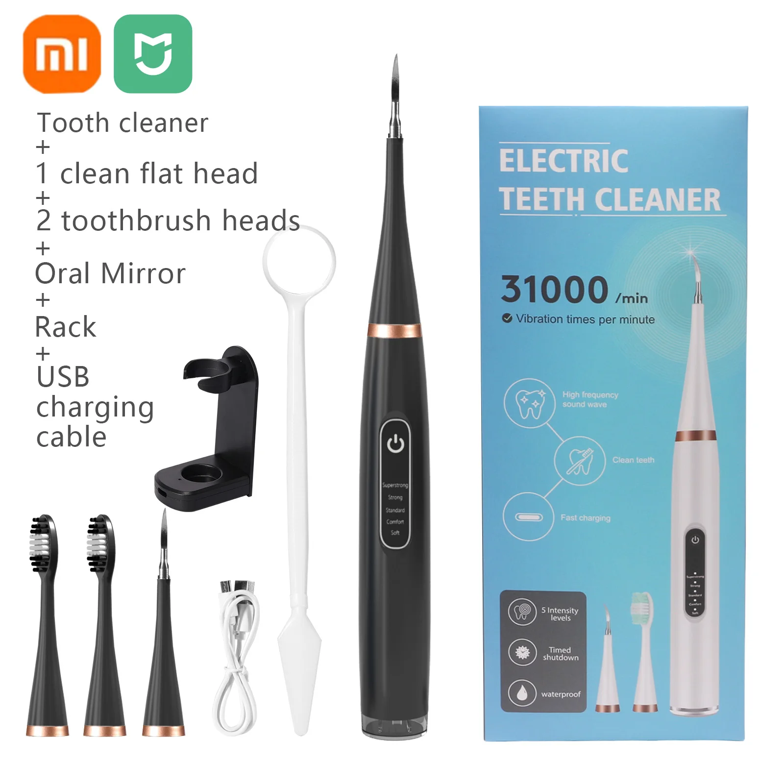 Xiaomi Mijia Ultrasonic Dental Scaler Teeth Tartar Calculus Remove High Quality Teeth Whitening Electric Sonic Teeth Cleaner New