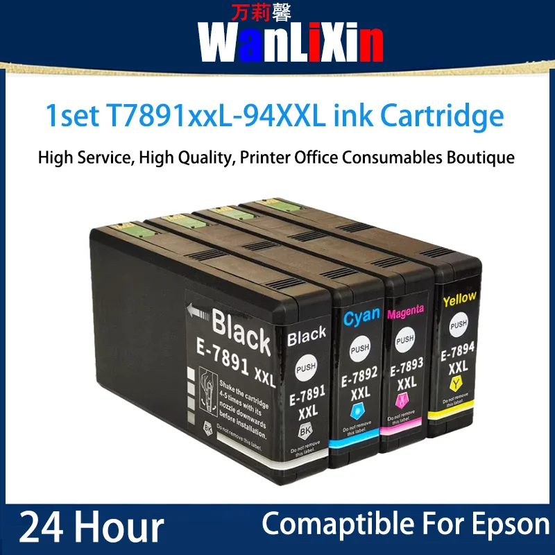 

1 SET T7891-94 Ink Cartridge Compatible For Epson WF-5110/5190DW/5620dwf/5690dwf Printer
