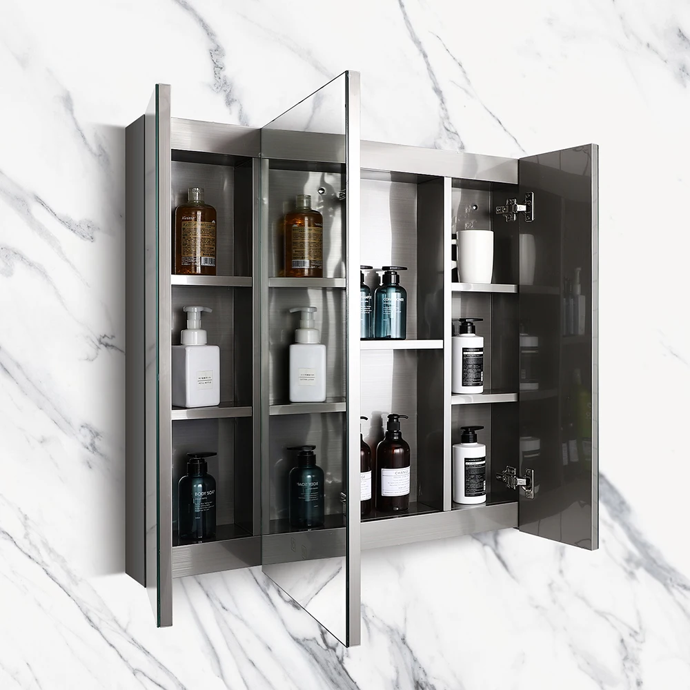 Lighted Bathroom Medicine Cabinets Wall Mounted With Mirrors