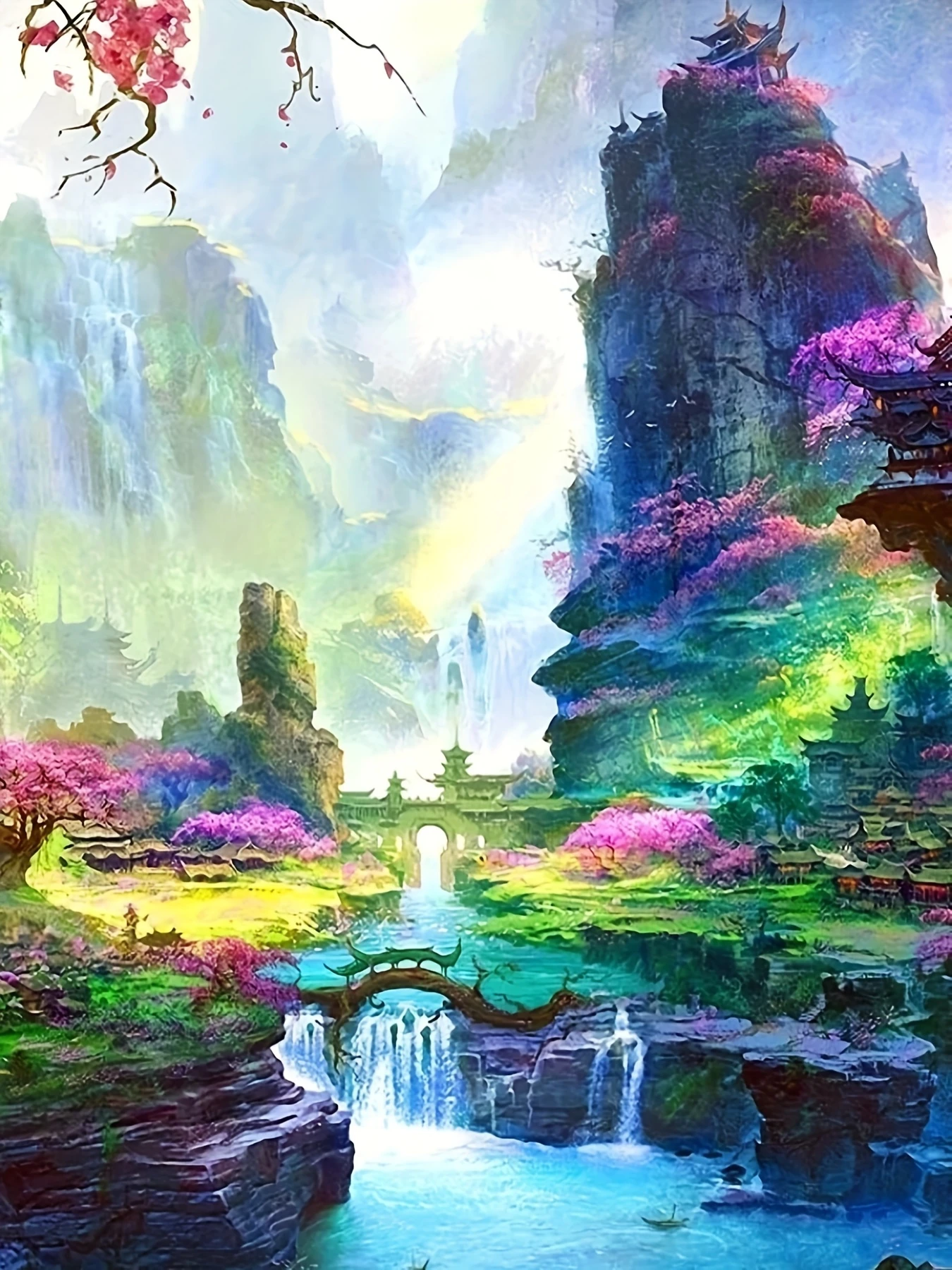 

Пазлы-головоломки «Пейзаж: Красочные горы и деревья», 500/1000/1200/2000 элементов, для семейного досуга, игр в игровой комнате, спальне, домашнего декора