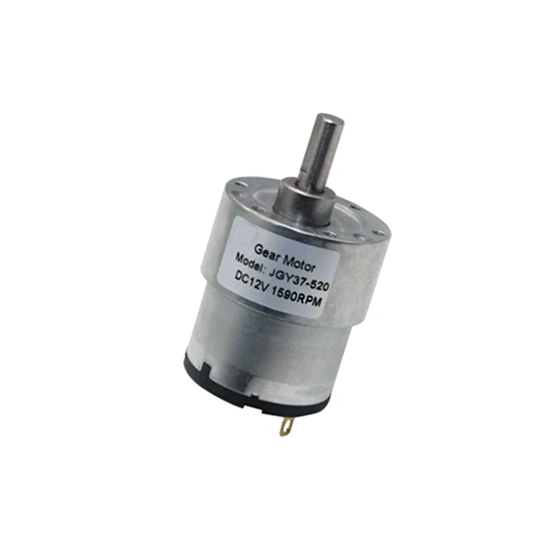 JGB37-520 DC 6V/12V/24V Getriebemotor mit hohem Drehmoment, Vollmetall- Getriebemotor, 7/12/22/35/45/66/107/200/320/600/960 U/min(12v,22mm