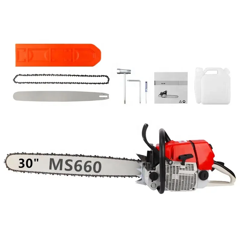 

QMs660 Heavy Xuty 92CC Gas Chainsaw 30-Inch Bar Commercial Chainsaw Professional Petrol Chainsaw