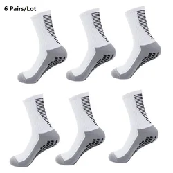 1 Pairs/6 Pairs Anti-slip Football Socks Men Non-slip Soccer Basketball Tennis Sport Socks Grip Cycling Riding Socks Yoga Socks