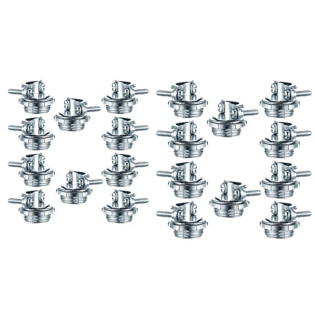 10x Clamp Type Cable Connectors Junction Box Cable Connectors Conduit Clamps for Electric Wires Metallic Conduit Protect Cables