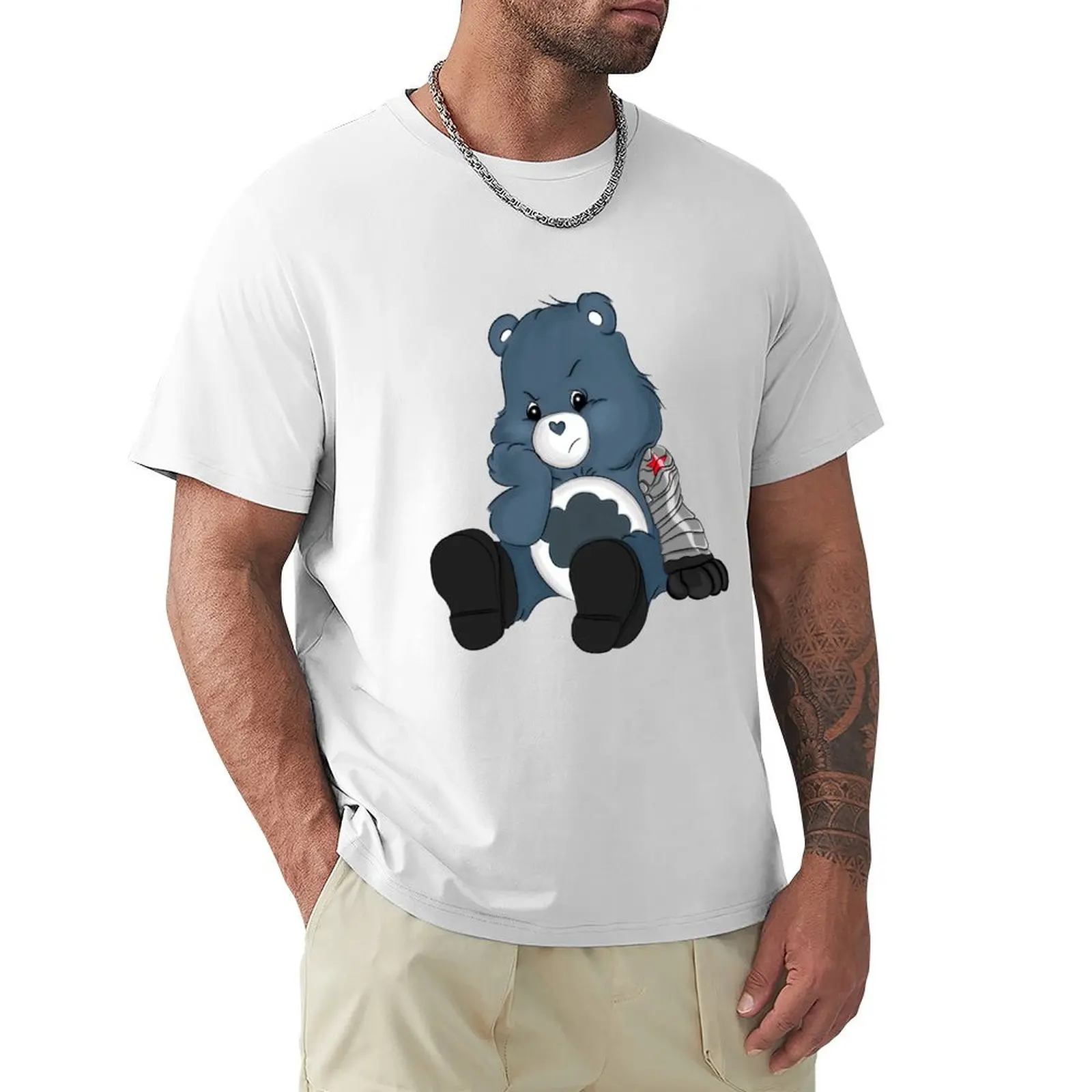 

Grumpy Bucky Bear T-shirt blacks vintage clothes heavyweights Short sleeve tee men