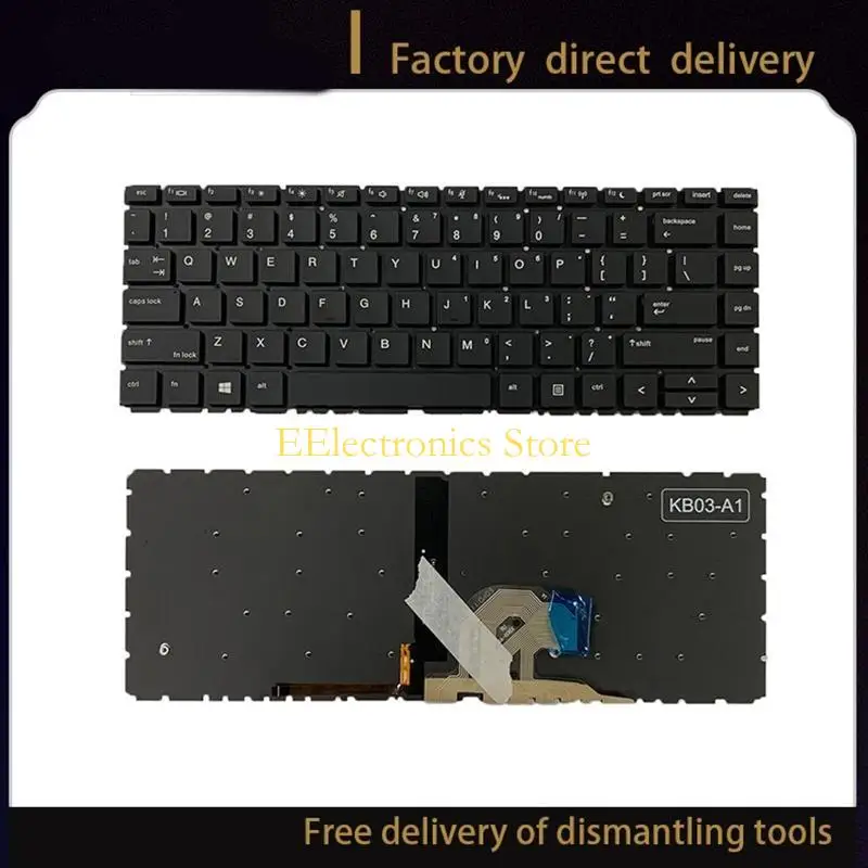 B03C for HP Book 440 445 440 G7 445 LAPTOP US US Presection English Keyboard