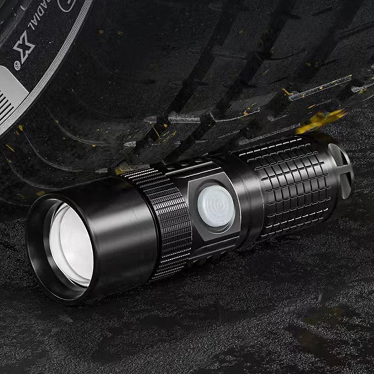 Portable Rechargeable Zoom LED Flashlight P200 Flash Light Torch Lantern 3 Lighting Modes Camping Light Mini Led Flashlight X50