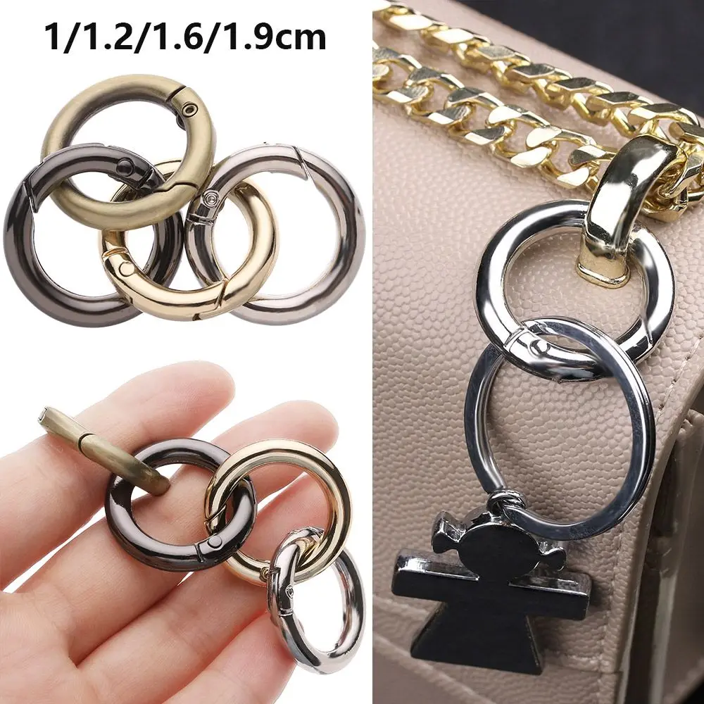 10pcs High quality Zinc Alloy Hooks Plated Gate Snap Clasp Clip Spring O-Ring Buckles Carabiner Purses Handbags Bag Belt Buckle