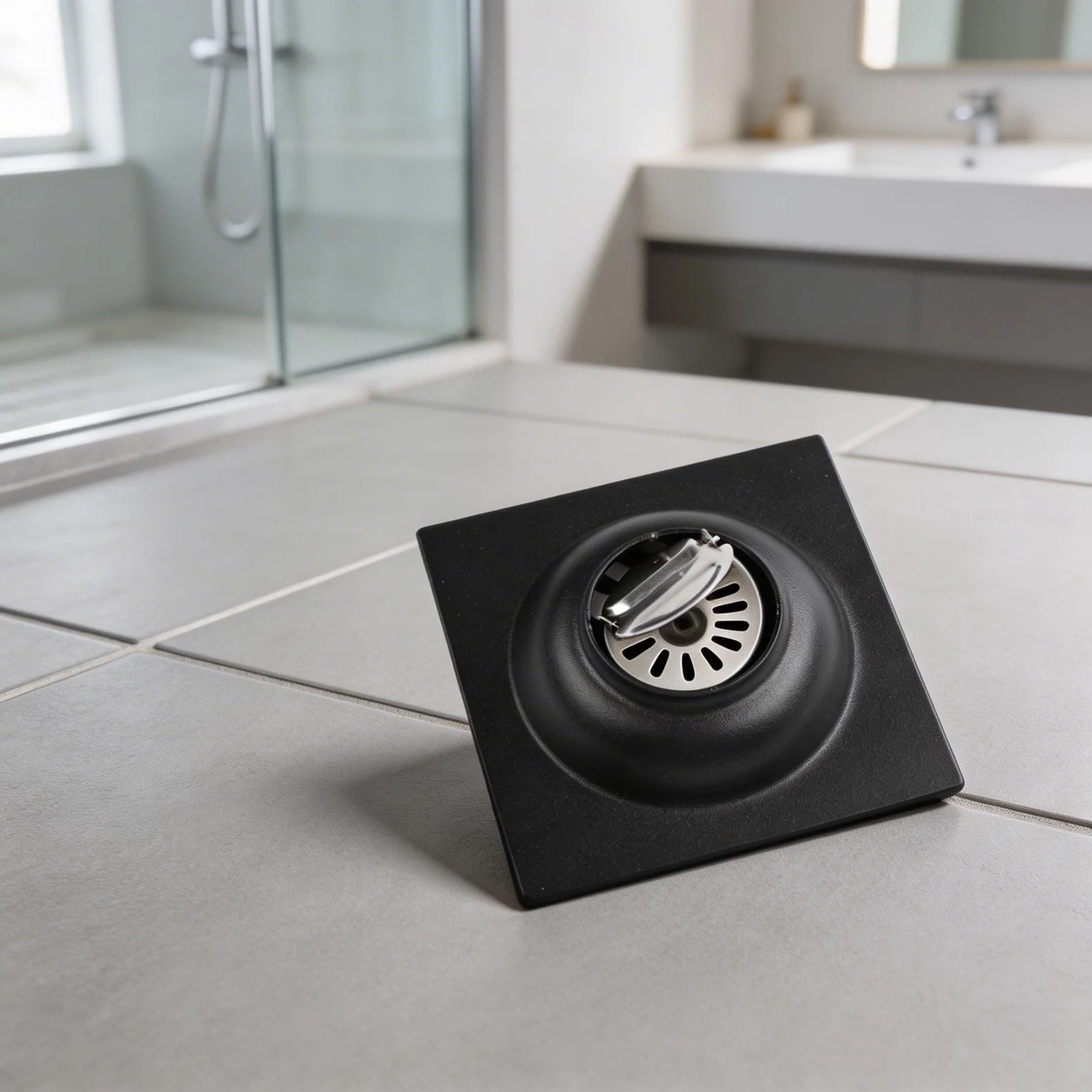 Stainless Steel Floor Drain Designed for Standard Residential Installations with Minimal Gaps and Smooth Edges